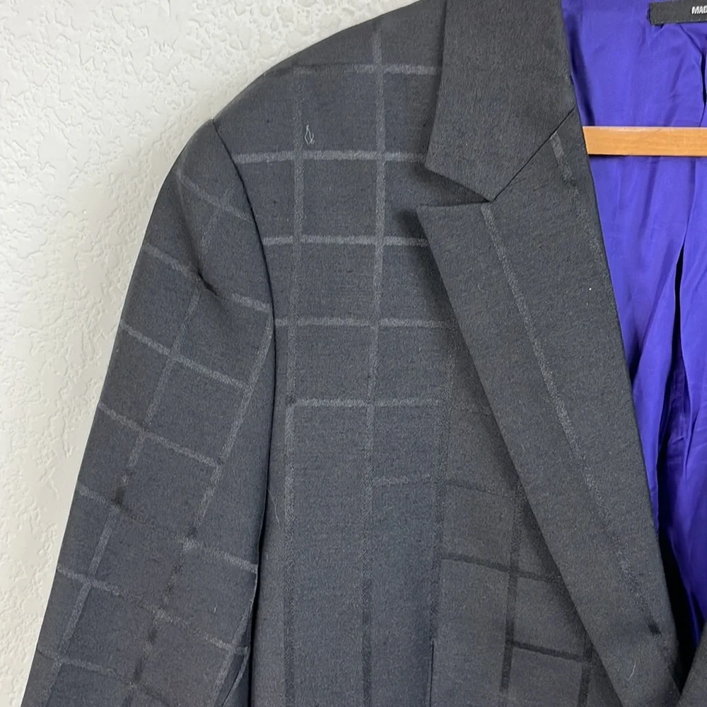 Issey Miyake Black Wool Blend Grid Blazer - Picture 4 of 16